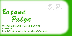 botond palya business card